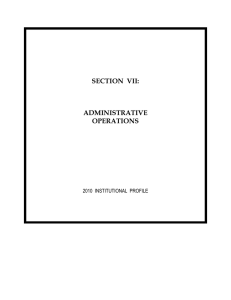 SECTION  VII: ADMINISTRATIVE OPERATIONS