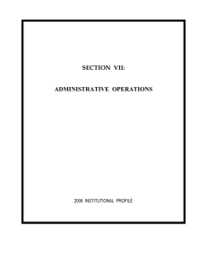 SECTION  VII: ADMINISTRATIVE  OPERATIONS 2006  INSTITUTIONAL  PROFILE