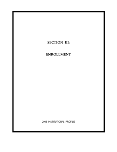 SECTION  III: ENROLLMENT 2005  INSTITUTIONAL  PROFILE