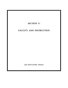 SECTION  V: FACULTY  AND  INSTRUCTION