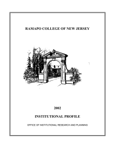 RAMAPO COLLEGE OF NEW JERSEY 2002 INSTITUTIONAL PROFILE