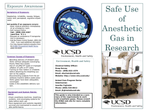Safe Use of Anesthetic Exposure Awareness