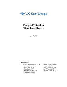 Campus IT Services Tiger Team Report