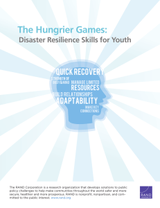 The Hungrier Games: Disaster Resilience Skills for Youth quick recovery adaptAbility