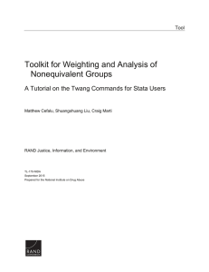 Toolkit for Weighting and Analysis of Nonequivalent Groups Tool