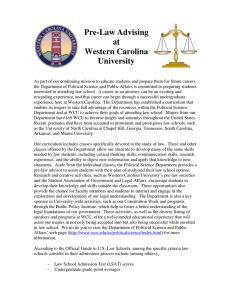 Pre-Law Advising at Western Carolina University