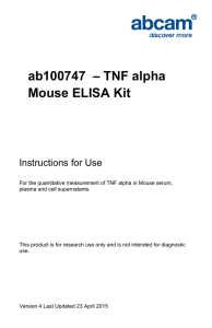 ab100747  – TNF alpha Mouse ELISA Kit Instructions for Use