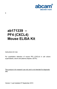 ab171339  – PF4 (CXCL4) Mouse ELISA Kit
