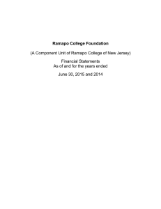 Ramapo College Foundation  Financial Statements