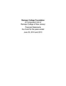 Ramapo College Foundation (A Component Unit of Ramapo College of New Jersey)