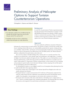 Preliminary Analysis of Helicopter Options to Support Tunisian Counterterrorism Operations Background
