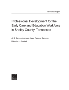 Professional Development for the Early Care and Education Workforce Research Report