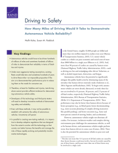 I Driving to Safety Autonomous Vehicle Reliability?