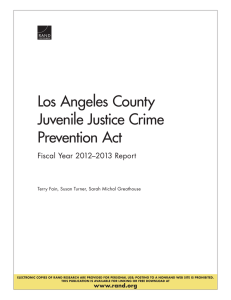Los Angeles County Juvenile Justice Crime Prevention Act Fiscal Year 2012–2013 Report