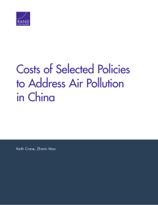 Costs of Selected Policies to Address Air Pollution in China
