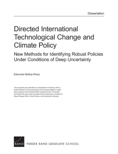 Directed International Technological Change and Climate Policy New Methods for Identifying Robust Policies