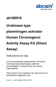 ab108916 Urokinase type plasminogen activator Human Chromogenic