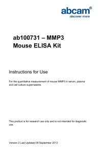 ab100731 – MMP3 Mouse ELISA Kit Instructions for Use