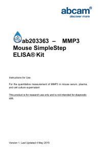 ab203363  –    MMP3 Mouse SimpleStep ELISA® Kit