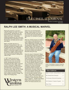 Dulcimer U Journal RALPH LEE SMITH: A MUSICAL MARVEL