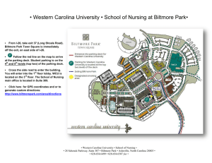 • Western Carolina University • School of Nursing at Biltmore...