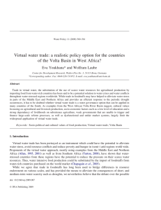 Virtual water trade: a realistic policy option for the countries