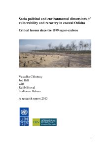 Socio-political and environmental dimensions of vulnerability and recovery in coastal Odisha