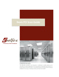Navis PCI Scan Guide  Confidential Information