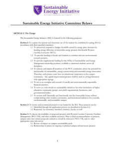 Sustainable Energy Initiative Committee Bylaws
