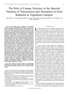 The Role of Canopy Structure in the Spectral