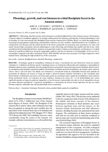 Phenology, growth, and root biomass in a tidal floodplain forest... Amazon estuary JOSÉ H. CATTANIO , ANTHONY B. ANDERSON