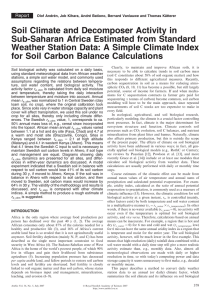 Soil Climate and Decomposer Activity in Sub-Saharan Africa Estimated from Standard