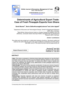 Determinants of Agricultural Export Trade: David Boansi , Boris OdilonKounagbéLokonon