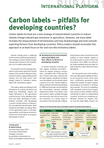 Carbon labels – pitfalls for developing countries? International  Platform