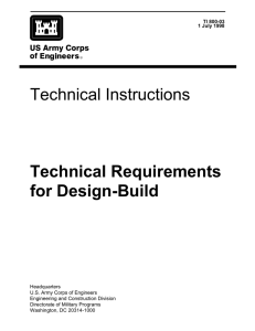 Technical Instructions Technical Requirements for Design-Build