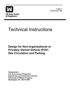 Technical Instructions Design for Non-organizational or Privately Owned Vehicle (POV)