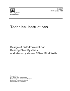 Technical Instructions Design of Cold-Formed Load Bearing Steel Systems