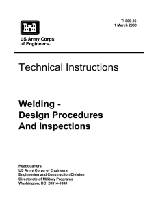 Technical Instructions Welding - Design Procedures And Inspections