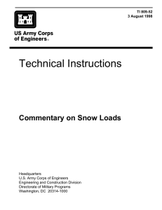 Technical Instructions Commentary on Snow Loads