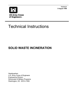 Technical Instructions SOLID WASTE INCINERATION