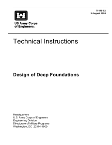 Technical Instructions Design of Deep Foundations