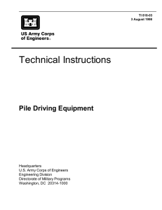 Technical Instructions Pile Driving Equipment