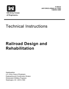 Technical Instructions Railroad Design and Rehabilitation US Army Corps