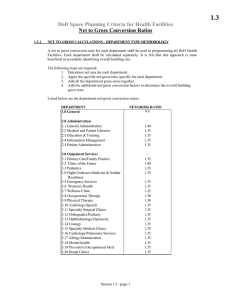 DoD Health Facility Space Planning Criteria