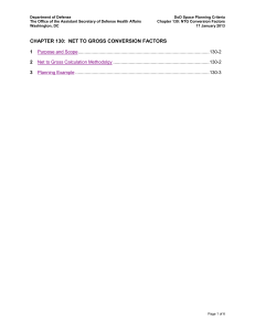 Department of Defense  DoD Space Planning Criteria