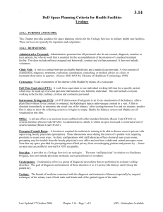 3.14  DoD Space Planning Criteria for Health Facilities Urology