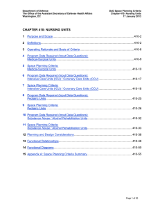 Department of Defense  DoD Space Planning Criteria