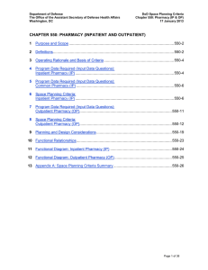 Department of Defense  DoD Space Planning Criteria