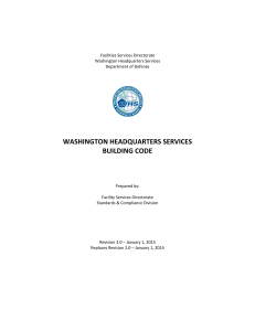 WASHINGTON HEADQUARTERS SERVICES BUILDING CODE