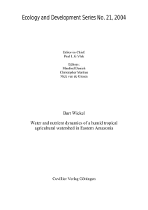 Ecology and Development Series No. 21, 2004  Bart Wickel